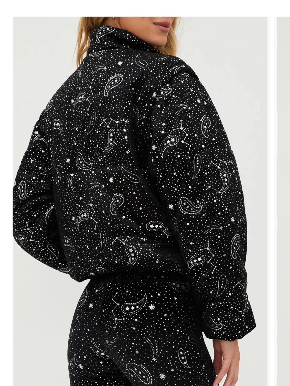 Beach Riot Kris Convertible Shooting Stars Puffer  Jacket - Picture 3 of 6